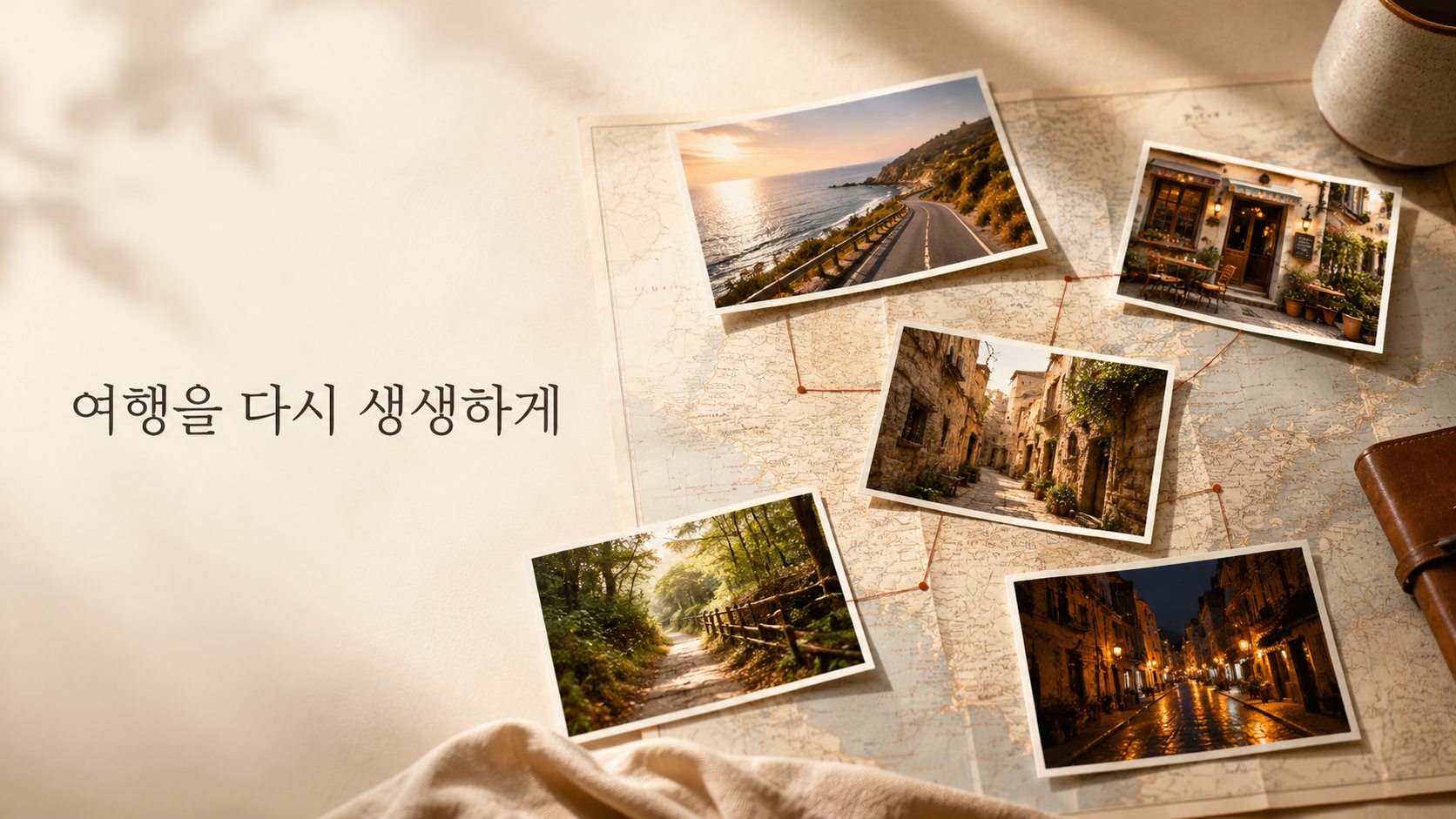 날짜와 장소 흐름으로 정리된 여행 기록 화면